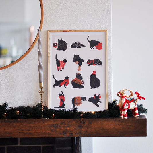 12 Black Cats of Christmas
